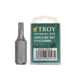 Cumpara ieftin Set de biti torx Troy 22214, T15, 25 mm, 24 bucati