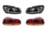 RHD Faruri LED cu Stopuri Full LED Semnal Dinamic VW Golf 6 VI (2008-2013) R20 U Design Performance AutoTuning, KITT