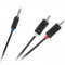 Cablu audio Cabletech, jack stereo 3.5 mm - 2 x RCA tata, 1.8 m, Negru
