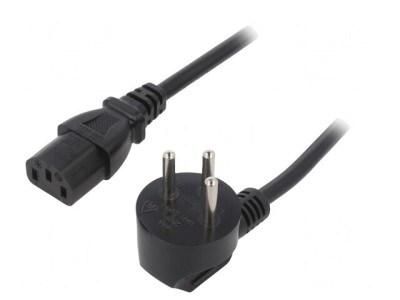 Cablu Alimentare 3m IEC C13 Ștecăr &amp;icirc;n Unghi 3x1mm2 foto