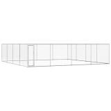 Padoc pentru caini de exterior, 760x760x185 cm, otel galvanizat GartenMobel Dekor, vidaXL