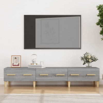 Comoda TV, gri sonoma, 150x34,5x30 cm, lemn compozit GartenMobel Dekor foto