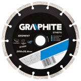 Disc diamantat segmentat Graphite 200x25,4 mm pentru beton si piatra