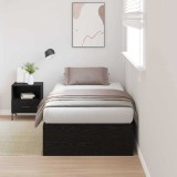 VidaXL Cadru de pat Stejar negru 200 x 90 x 31.5 cm Lemn compozit