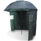 Umbrela/shelter cu pereti laterali NGT CAMO BROLLY 45&quot;, diametru 2.2 m, cuie si sfori fixare, husa transport