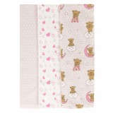 Set 3 Scutece, Bumbac, 80x80cm, Roz