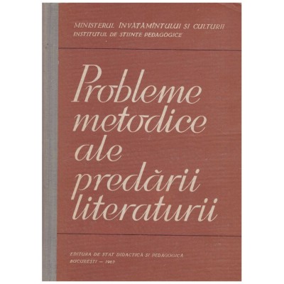- Probleme metodice ale predarii literaturii - 130491 foto