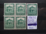 1931-1932-Partial set-Bl4+simplu-MH, Nestampilat