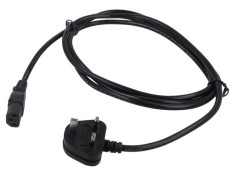Cablu Alimentare 3x1mm2 BS 1363 la IEC C13 PVC 2.5m Negru