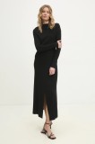 Answear Lab bluză și fustă culoarea negru
