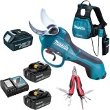 Makita DUP361PT2 - Foarfeca de gradina pentru crengi cu 2 acumulatori Li-Ion 18 V 5 Ah 33 mm accesorii