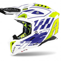 Casca Airoh Aviator 3 Rampage Blue White 2021