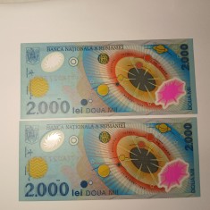 Di.137. Bancnota 2000 lei 1999 UNC Serie consecutiva