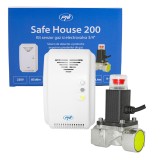 Cumpara ieftin Resigilat: Kit Senzor Gaz + Electrovalva PNI Safe House 200, 3/4 Inch, Metan, GPL, Alarma 85dB