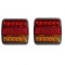 2 x Lumina de coada remorca ,Lumini de frana stanga dreapta Bus Van 14 LED 12v