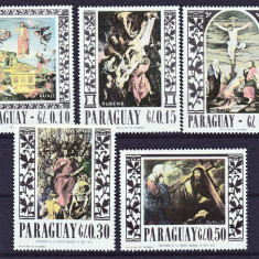 DB1 Pictura Religioasa Paraguay 5 v. MNH