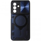 Husa spate TPU negru si plastic bleumarin, inel si protectie camera, pentru Samsung Galaxy A26 5G