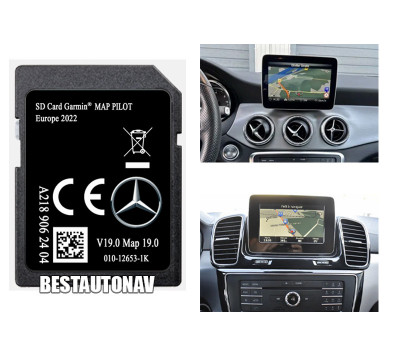 Card navigatie Mercedes A B E CLA GLA GLE GLS Garmin Map Pilot Europa V19 2022 foto