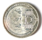 GERMANIA 10 EURO 2003 G 200 DE ANI ARHITECTULUI GOTTFRIED SEMPER ARGINT AUNC UNC