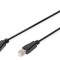 Cablu de conectare DIGITUS USB 2.0 A tata - B tata, 1.8m, negru - RESIGILAT