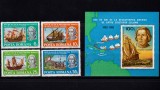 RO 1992 LP 1296+1297 &quot;500 ani descoperirea Americii&quot;,serie si colita 277, MNH