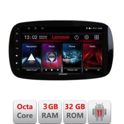 Navigatie Smart For Two 2015- D-Smart15 Octa Core cu Android Radio Bluetooth Internet GPS WIFI DSP 3+32 GB 4G K LENOVO LITE CarStore Technology foto