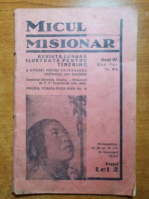 revista pentru copii - micul misionar decembrie 1939-ianuarie 1940-nr de craciun foto