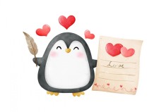 Sticker decorativ Pinguin, Multicolor, 81 cm, 5353ST foto