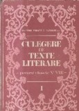 Culegere de texte literare pentru clasele V-VIII, I (Editie 1989)