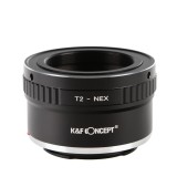 Adaptor montura K&amp;F Concept T2-NEX de la T2 la Sony E-Mount (NEX) KF06.252