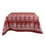 Fata masa Craciun poliester rosu alb 140x220 cm