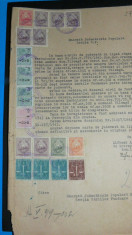 D23 Timbre fiscale Ferdinand pe document 1948 foto