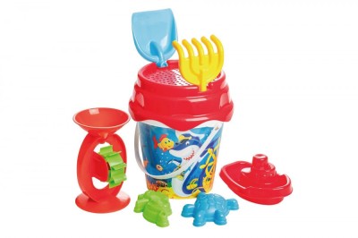 Set 8 piese de joaca pentru nisip, galetusa copii, cu forme si accesorii, diferite modele foto
