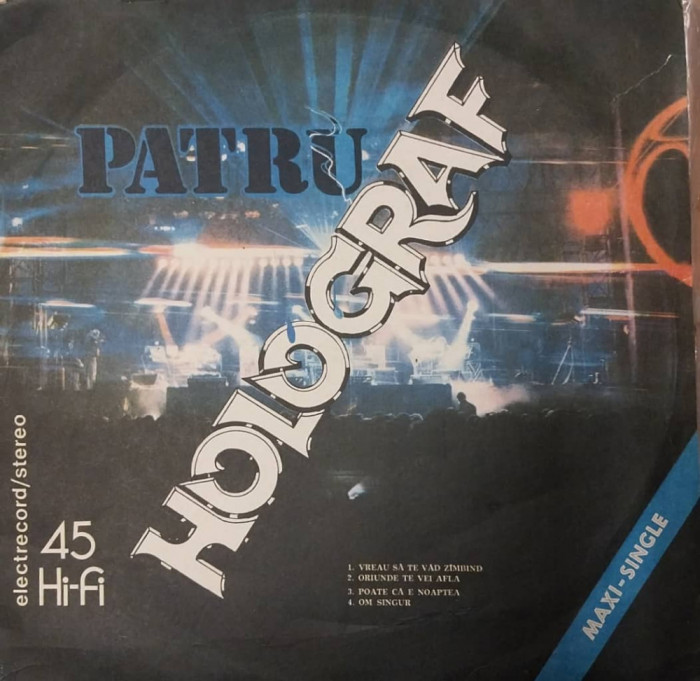 LP: HOLOGRAF - PATRU, ELECTRECORD, ROMANIA 1990, VG/VG+