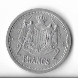 Moneda 2 francs 1943 - Monaco, Europa, Aluminiu