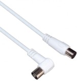 Cablu prelungitor antena coaxial alb T-M 75Ohm drept/unghi 20m, ktmf20U