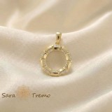 Cumpara ieftin Pandantiv Cercul Luminii , Pandantiv placat 14K cu cristale zirconia 1.7 cm