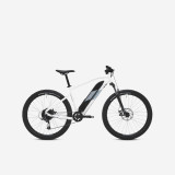 Bicicletă MTB electrică semi-rigidă 27,5&quot; - E-ST 100 Alb-Albastru