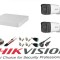 Sistem supraveghere video Hikvision 2 camere 5MP TurboHD IR 40M cu DVR Hikvision 4 canale full accesorii internet SafetyGuard Surveillance
