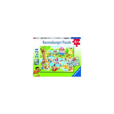 Puzzle Distractie La Lac, 2X24 Piese foto