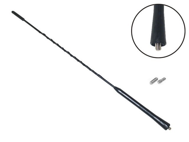 Antena auto cu 3 adaptoare ( lunga 39cm. ) ManiaCars Antena auto cu 3 adaptoare ( lunga 39cm. ) ManiaCars