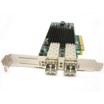Placa de retea server Dual Port HP HP 82E 8Gb 2 PCIe Fibre Channel Host Bus 697890-001 + GBICURI 8GB SFP+ HP AJ718A 850nm foto