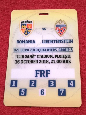 Acreditare meci fotbal ROMANIA U21 - LIECHTENSTEIN U21 (16.10.2018) foto