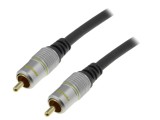 Cablu RCA Aurit Negru 0.5m