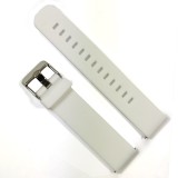 Cumpara ieftin Curea Silicon Albă Quick-Release &ndash; 18/20/22 mm &ndash; Cataramă Argintie