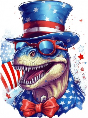 Sticker decorativ, Dinozaur, Albastru, 80 cm, 1348STK-1 foto