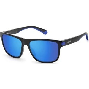 Ochelari de Soare POLAROID PLD 2123/S D51/5X, 57mm, Negru-Albastru foto