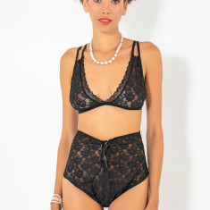 Set lenjerie intima sutien si chiloti, 995MRE1379 - S, Miorre, 90% poliamida/10% elastan, Negru