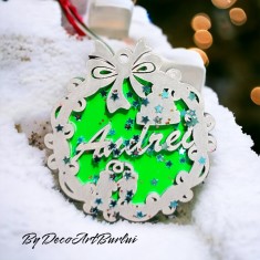 Globulet personalizat fundal verde fosforescent