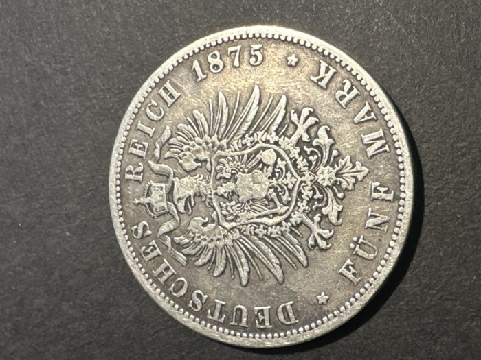 5 Mark - William I 1875-argint